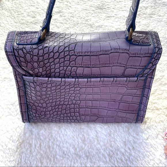 The Emily Bag Crocodile Print Purple Handbag Spring Summer - Picture 14 of 14